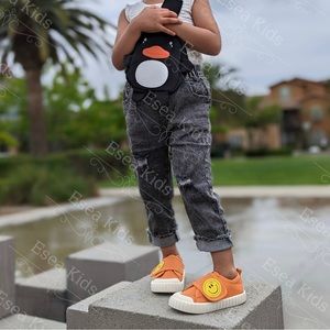 Boutique Kids Happy Face Sneakers Orange